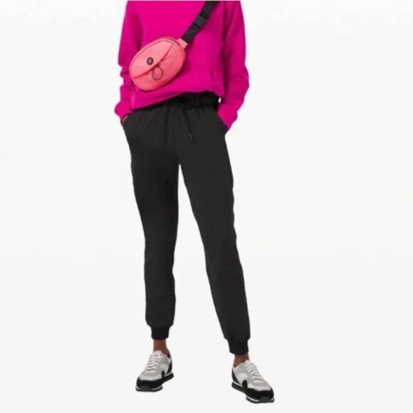 lululemon athletica Pants - Lululemon Black Stretch High-Rise Jogger Full Length Size 6 W5CV4S